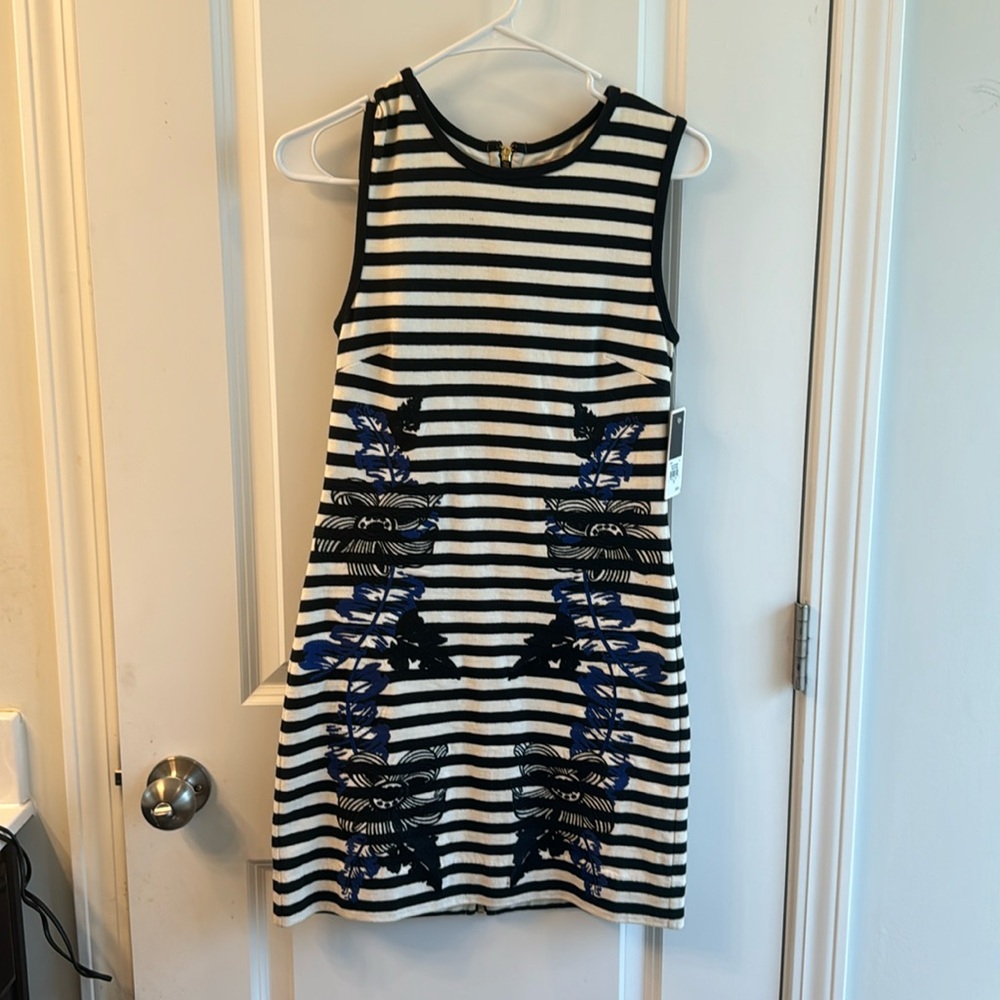 Juicy Couture Embroidered Striped Dress